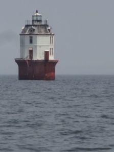 You can see Smith Point Light for a long time as you come up the bay